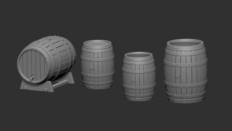 1:48 Dřevěné sudy