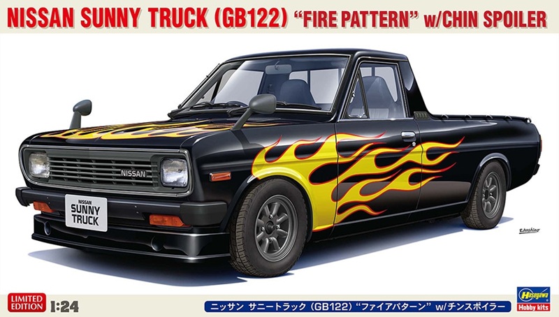 1:24 Nissan Sunny Truck (GB122) Fire Pattern w/Chin Spoiler
