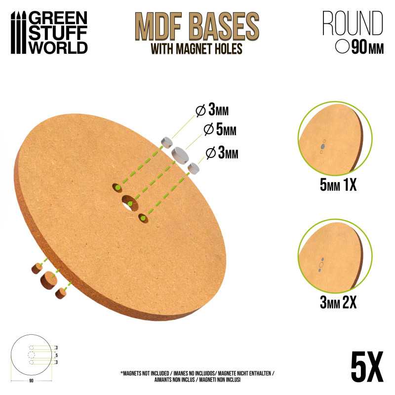 MDF Bases - Round 90mm
