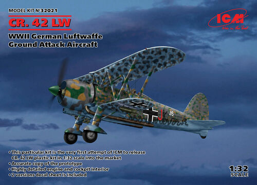 1:32 Fiat CR.42 LW WWII German Luftwaffe Ground Attack Aircraft