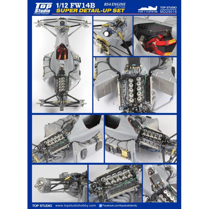 1:12 FW-14B Super Detail-Up Set - Engine RS4 (Late Type)