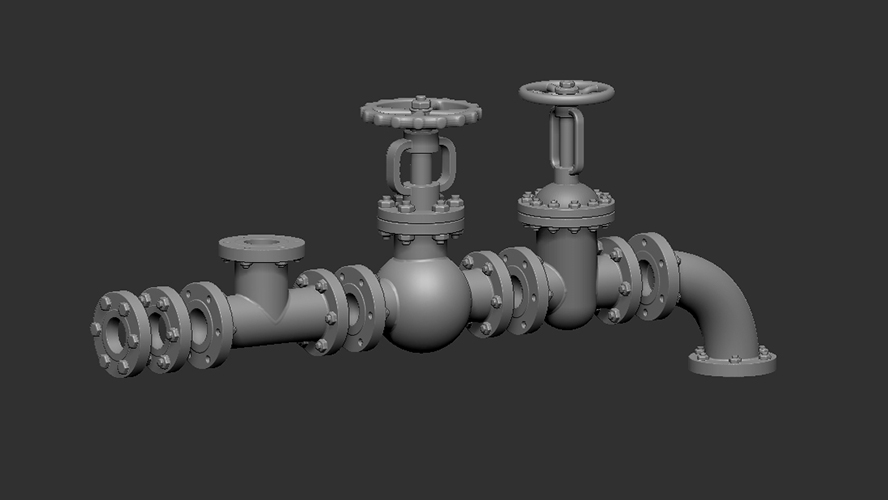 Piping system - ver.B  For tube diameter 3.5 mm