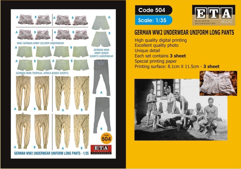 135 German WWII Underwear Uniform Long Pants