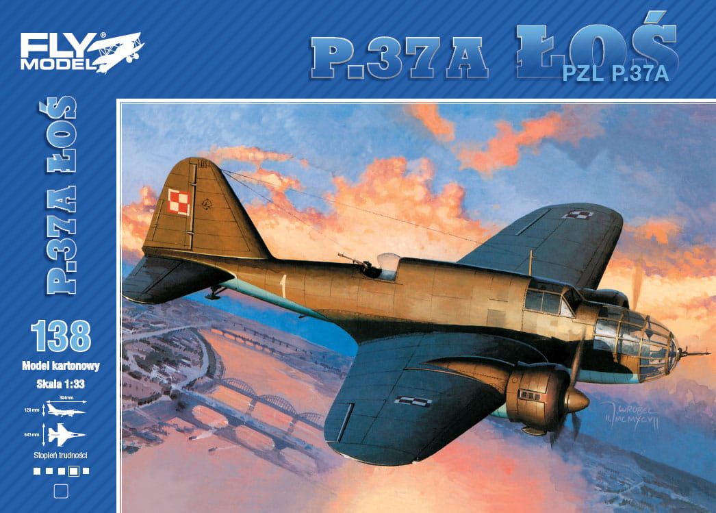 1:33 PZL P-37A Łoś