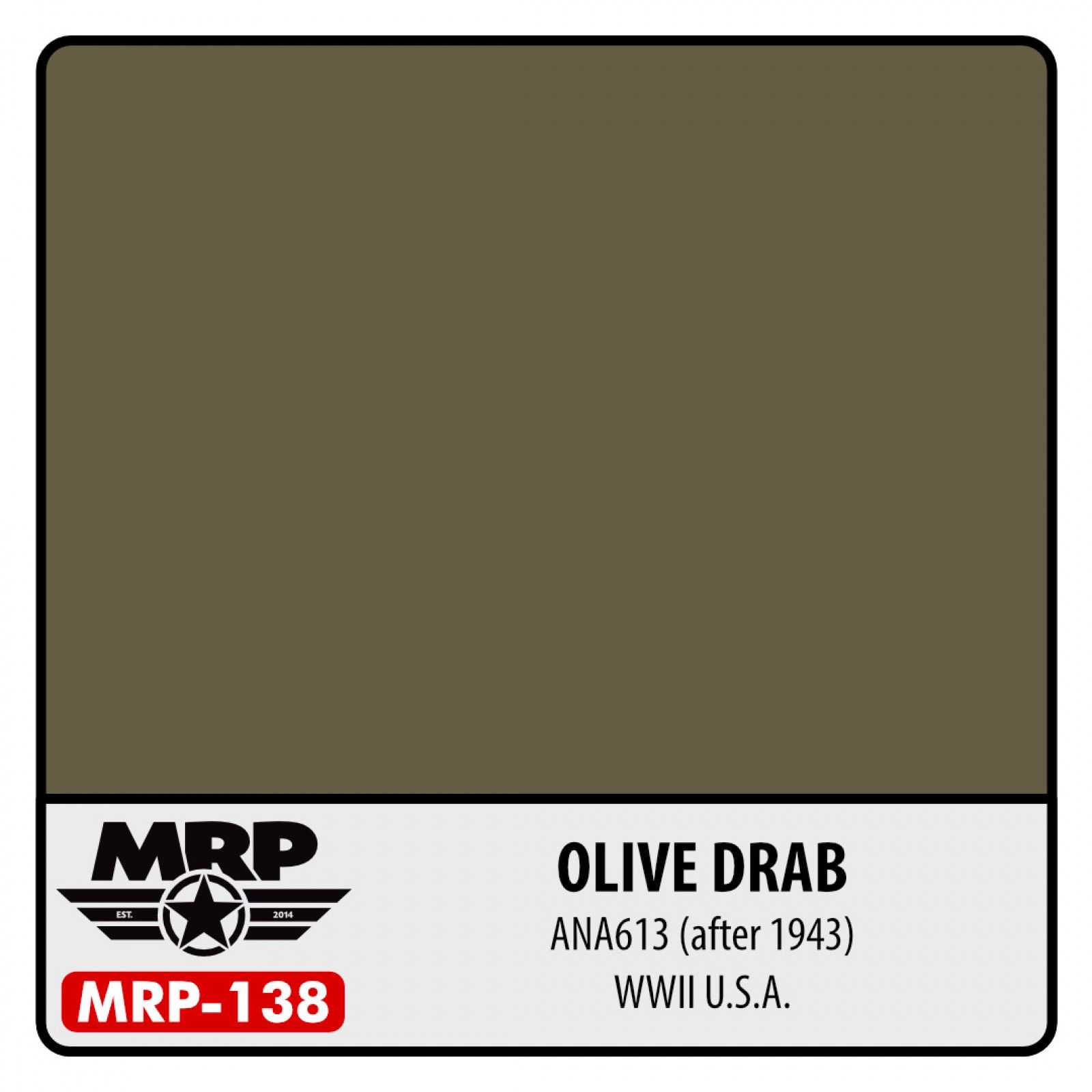 WWII US Olive Drab ANA613 (after 1943)