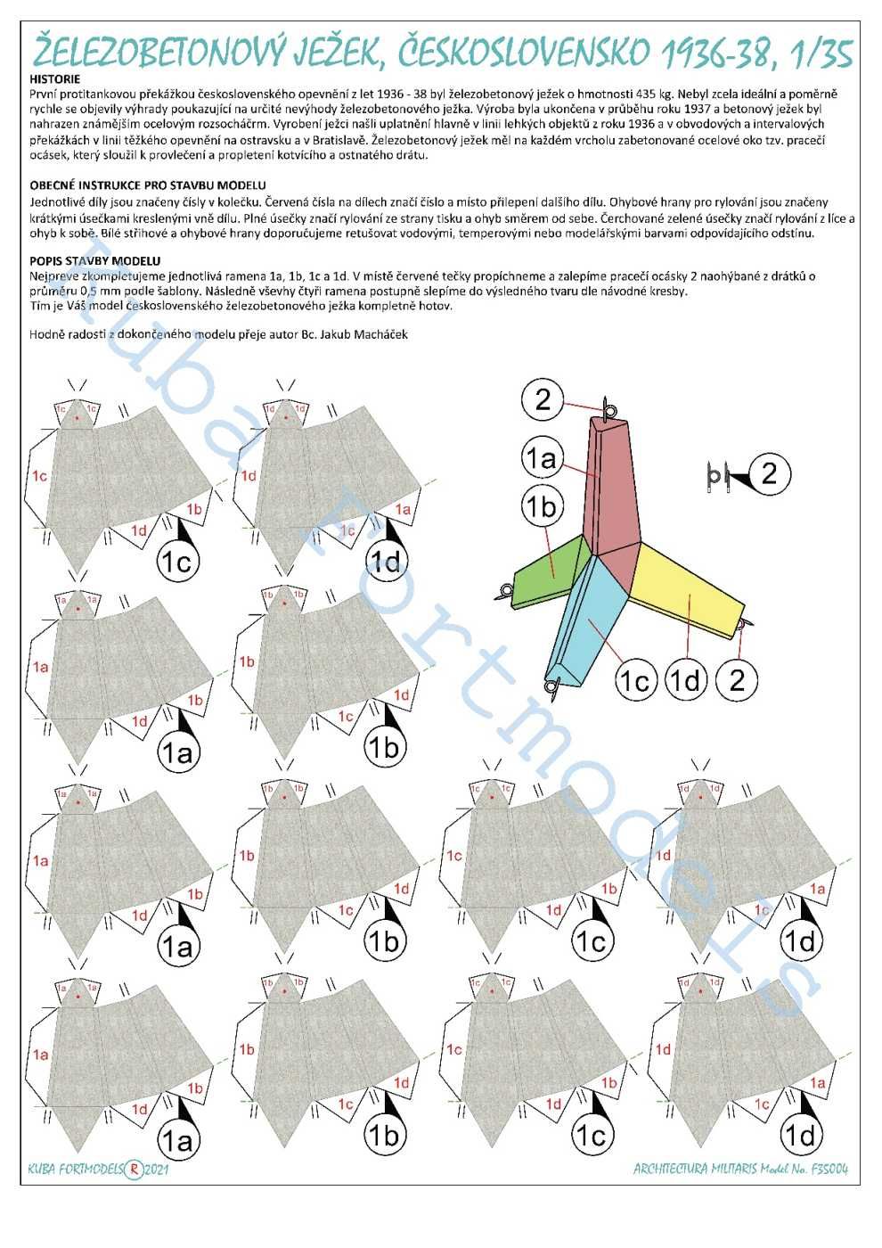 1:35 Československý železobetonový ježek (1936 - 38)