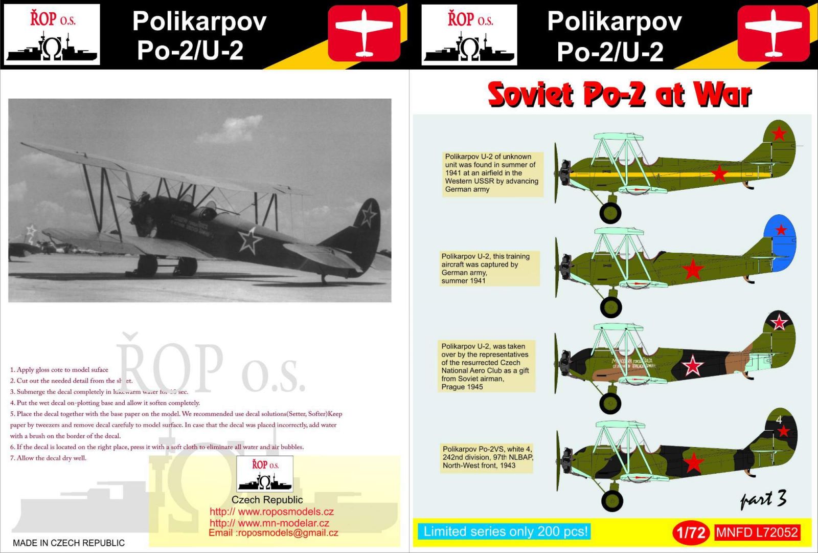 1:72 Polikarpov Po-2/U-2 - Soviet PO-2 at War